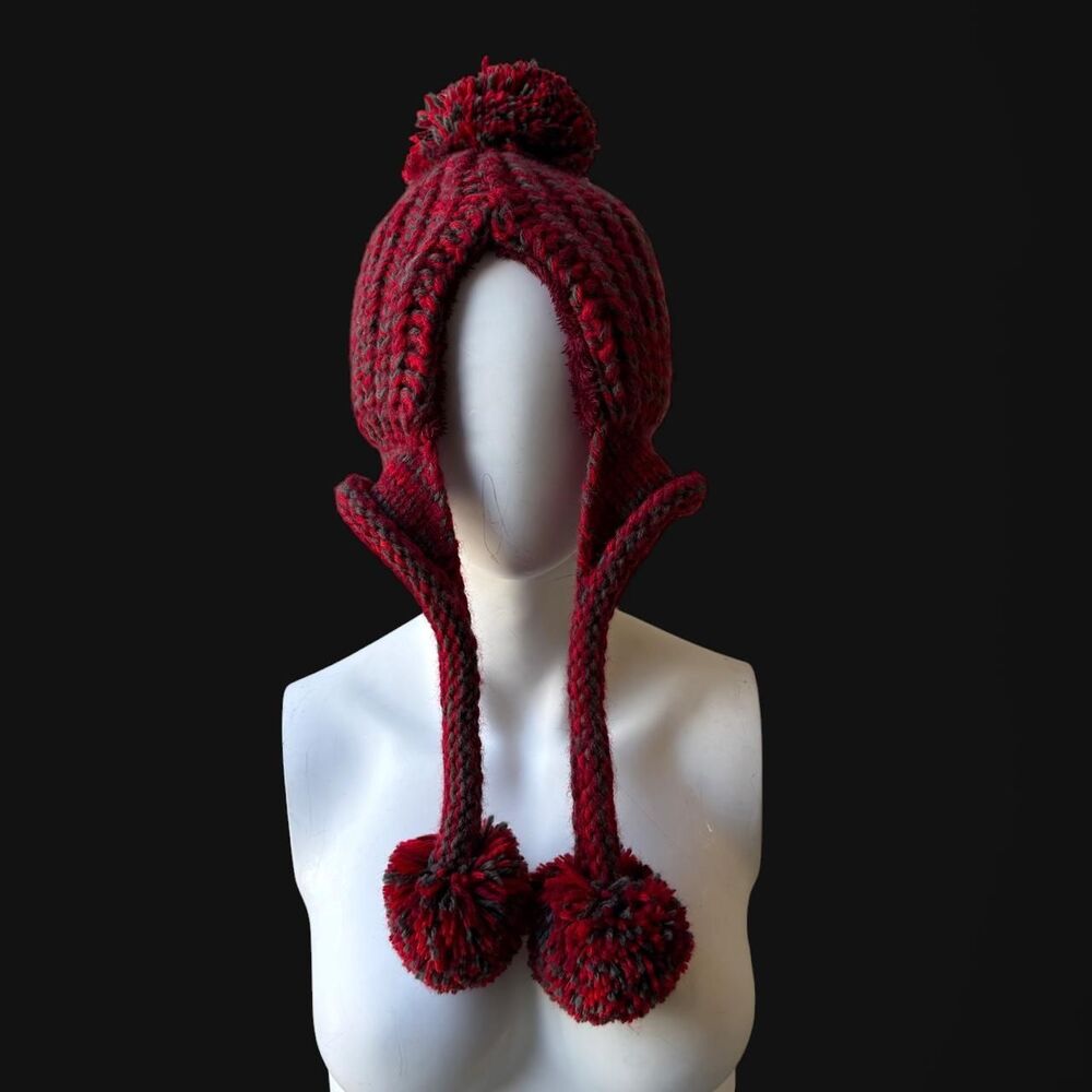 Unbranded Women's Red and Burgundy Hat